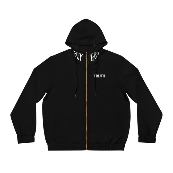 Only God Can Judge Me Unisex Zip Up Hoodie M / Black All Over Prints