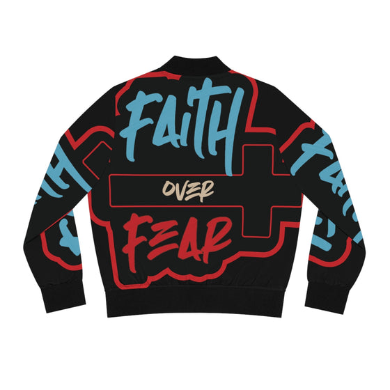 Faith Over Fear Bomber Jacket (Aop) All Over Prints