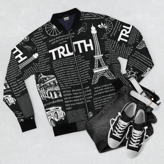 Scripture Print   Bomber Jacket