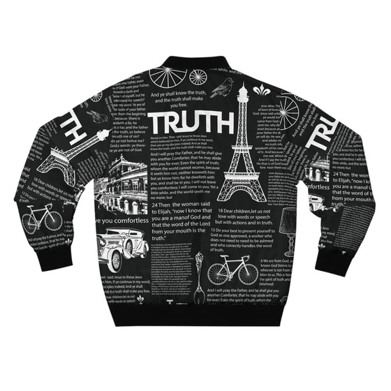 Scripture Print   Bomber Jacket