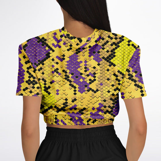 PYTHON Cropped Short Sleeve Sweatshirt -