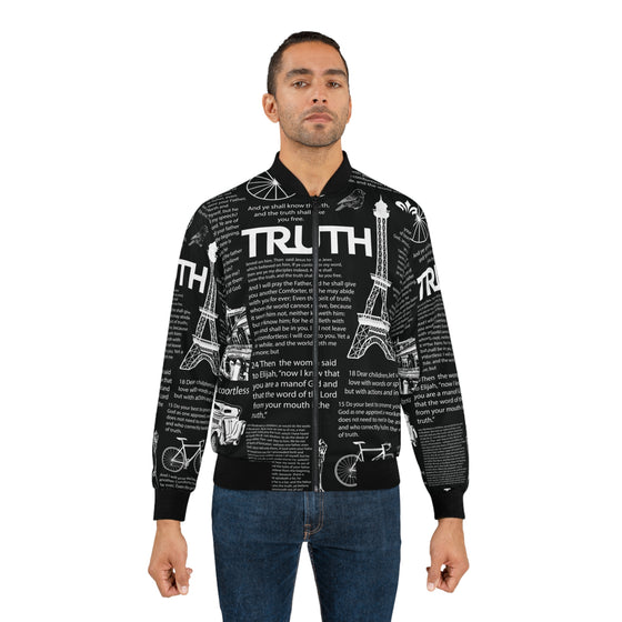 Scripture Print   Bomber Jacket