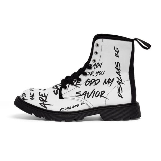 Psalms 25 Women's Canvas Boots