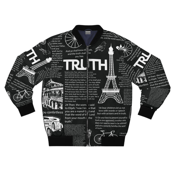 Scripture Print   Bomber Jacket