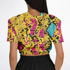 Python Cropped Short Sleeve Sweatshirt -