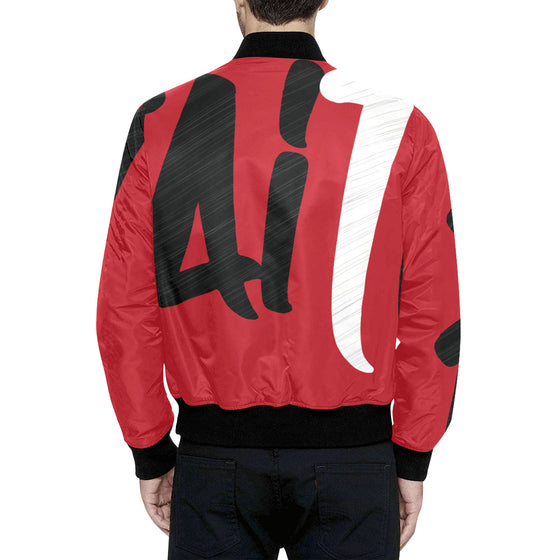 FOF SAINTS All Over Print Quilted Bomber Jacket for Men (Model H33)