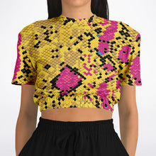  Python Cropped Short Sleeve Sweatshirt -