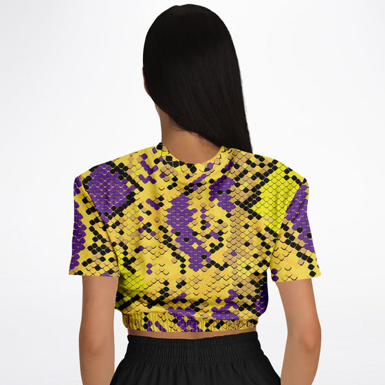 PYTHON Cropped Short Sleeve Sweatshirt -