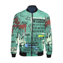  GOD WINDBREAKER All Over Print Bomber Jacket for Men