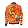 wisdom All Over Print Quilted Bomber Jacket