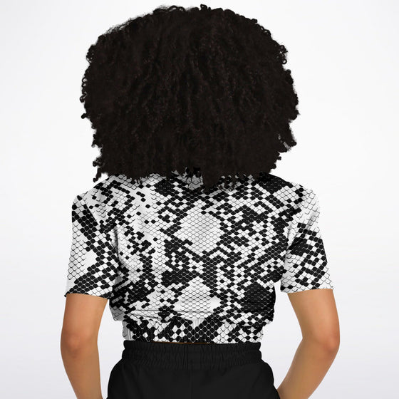 Python Cropped Short Sleeve Sweatshirt -