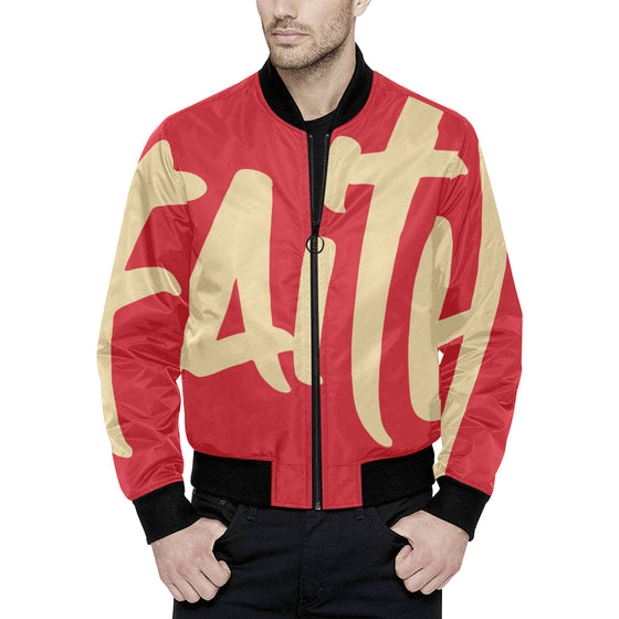 FOF SAINTS All Over Print Quilted Bomber Jacket