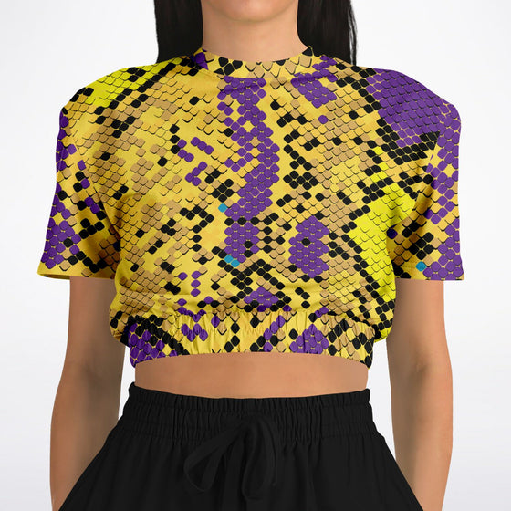 PYTHON Cropped Short Sleeve Sweatshirt -