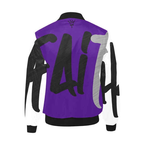 FOF SAINTS All Over Print Quilted Bomber Jacket for Men (Model H33)