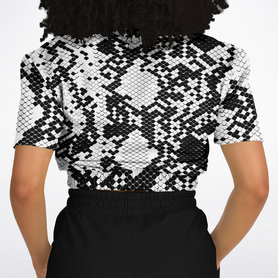 Python Cropped Short Sleeve Sweatshirt -