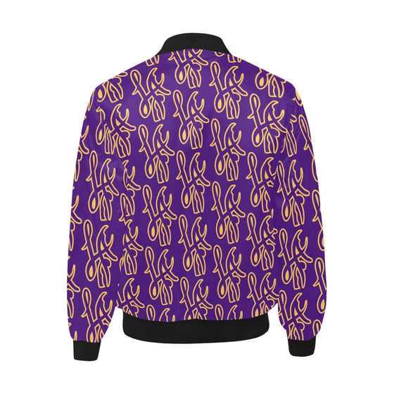 LA All Over Print Quilted Bomber Jacket