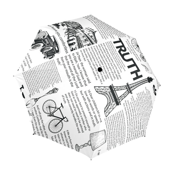 Scripture Umberlla Semi-Automatic Foldable Umbrella