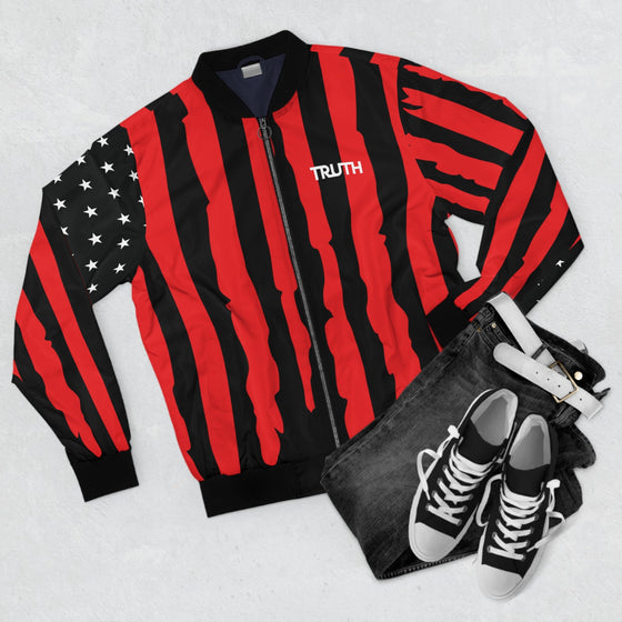 Red Stripes Windbreaker