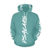 Psalms wht horizontal teal All Over Print Hoodie for Men (USA Size) (Model H13)