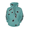 Music note 3 teal All Over Print Hoodie for Women