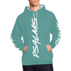 Psalms wht horizontal teal All Over Print Hoodie for Men (USA Size) (Model H13)