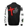 FRATERNITY OF FAITH  BLK AND WHITE All Over Print Bomber Jacket for Men (Model H19)