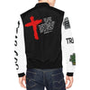 FRATERNITY OF FAITH  BLK AND WHITE All Over Print Bomber Jacket for Men (Model H19)