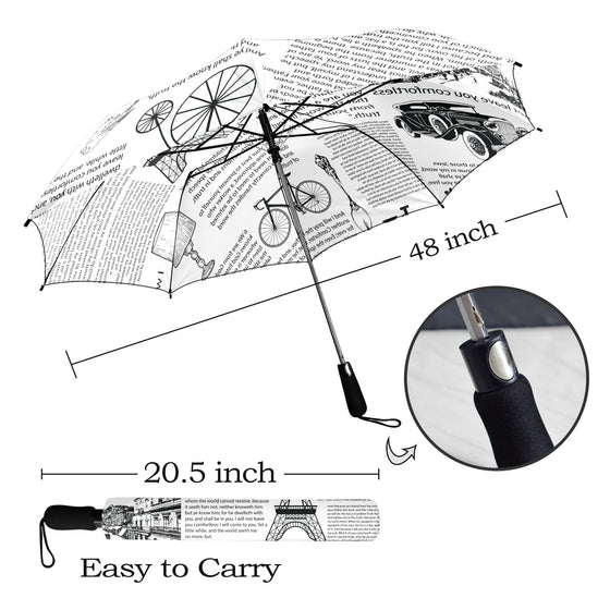 Scripture Umberlla Semi-Automatic Foldable Umbrella