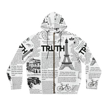  Scripture Print Mens Full-Zip Hoodie (Aop) L / White All Over Prints