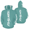 Psalms wht horizontal teal All Over Print Hoodie for Men (USA Size) (Model H13)