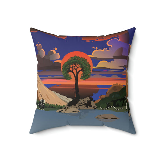 Spun Polyester Square Pillow 18 × Home Decor