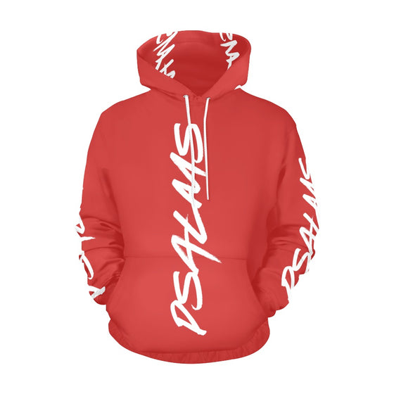 Psalms wht horizontal red All Over Print Hoodie for Men
