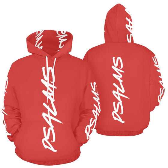 Psalms wht horizontal red All Over Print Hoodie for Men